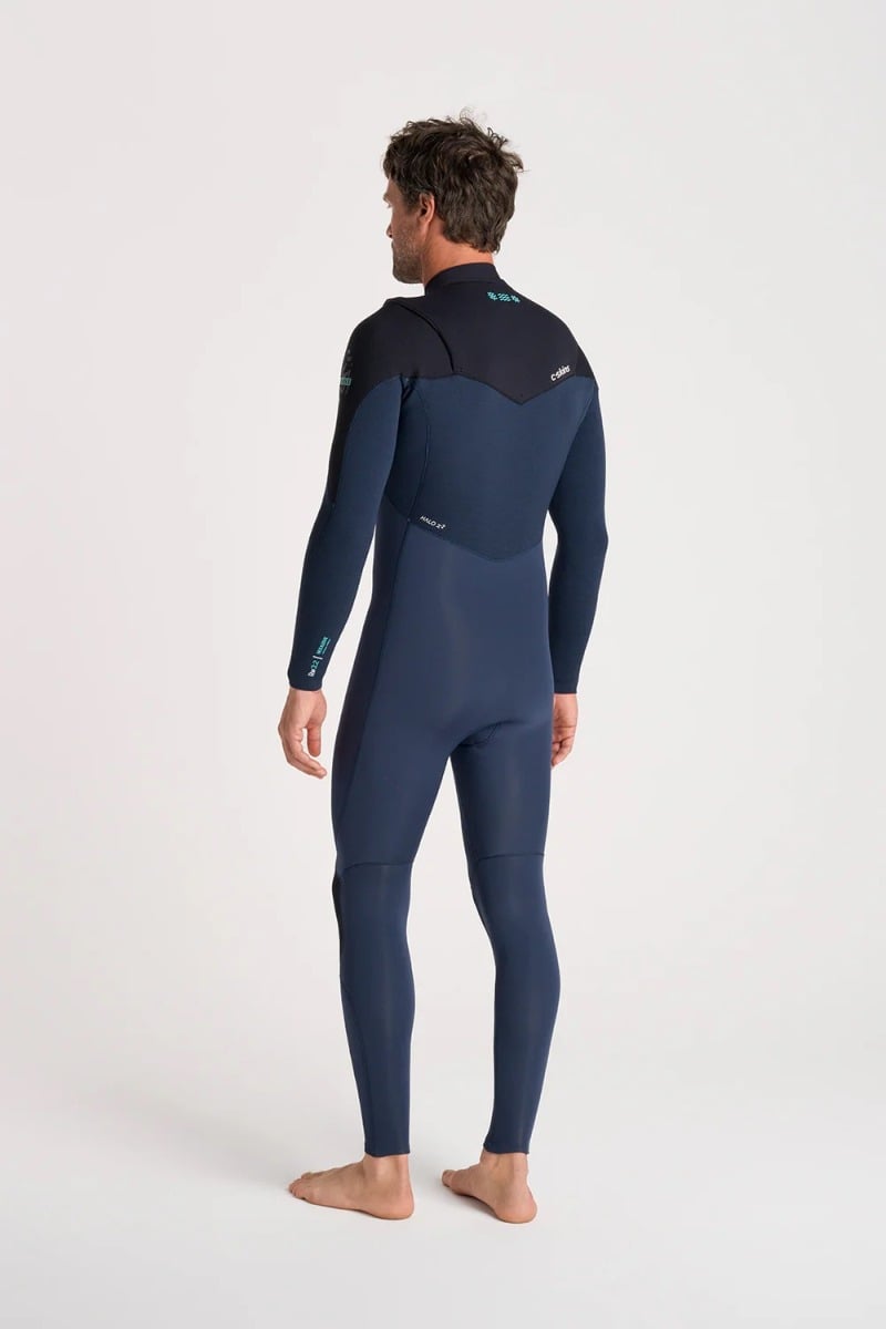 C-Skins NuWave ReWired 3/2mm Mens GBS Chest Zip Wetsuit 2026 - Bluestone / Black