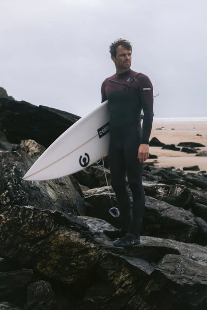 C-Skins NuWave ReWired 4/3mm Men's Chest Zip Wetsuit 2025 - Meteor/Meteor X/Rust X