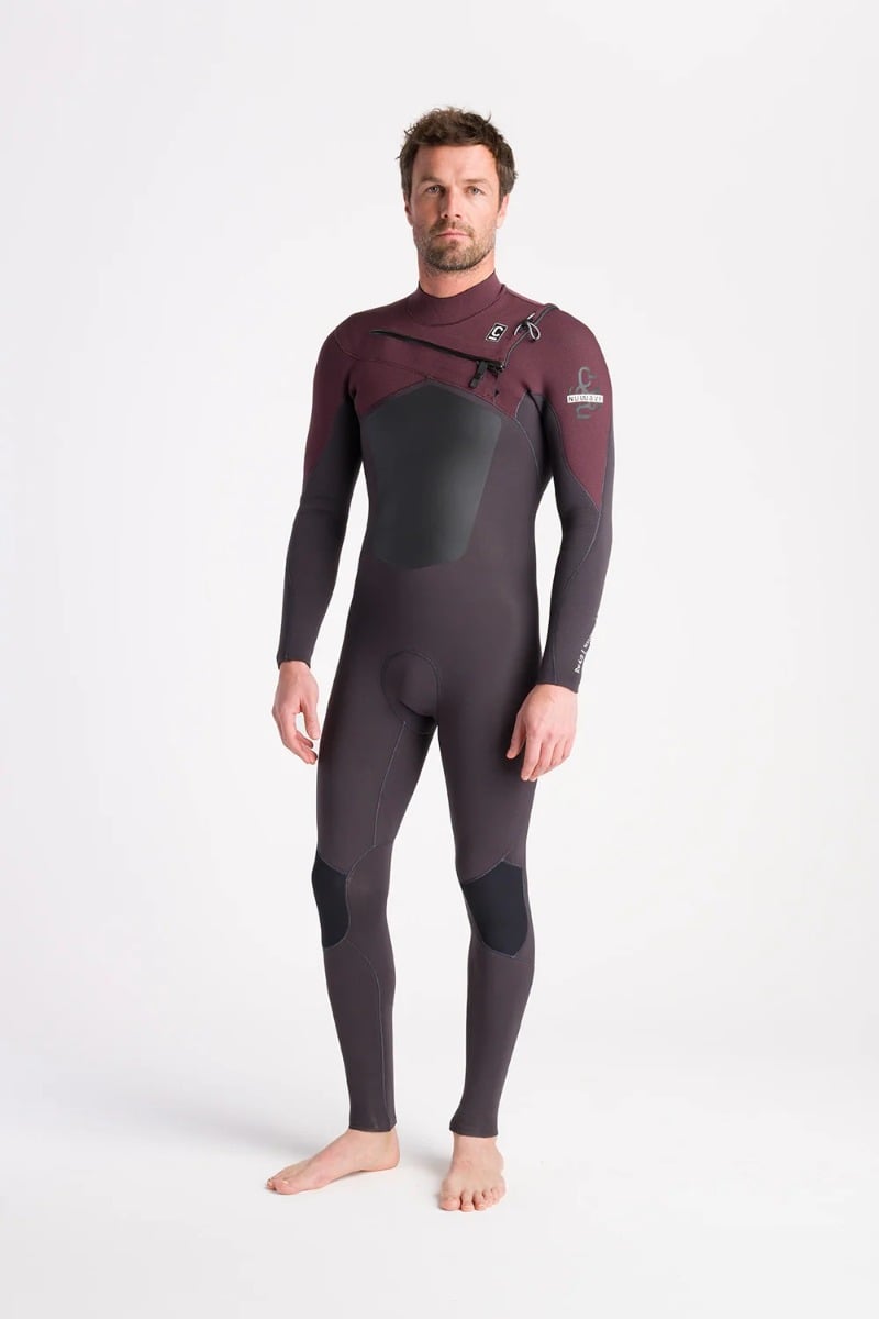 C-Skins NuWave ReWired 4/3mm Mens Chest Zip Wetsuit - Meteor/Meteor X/Rust X