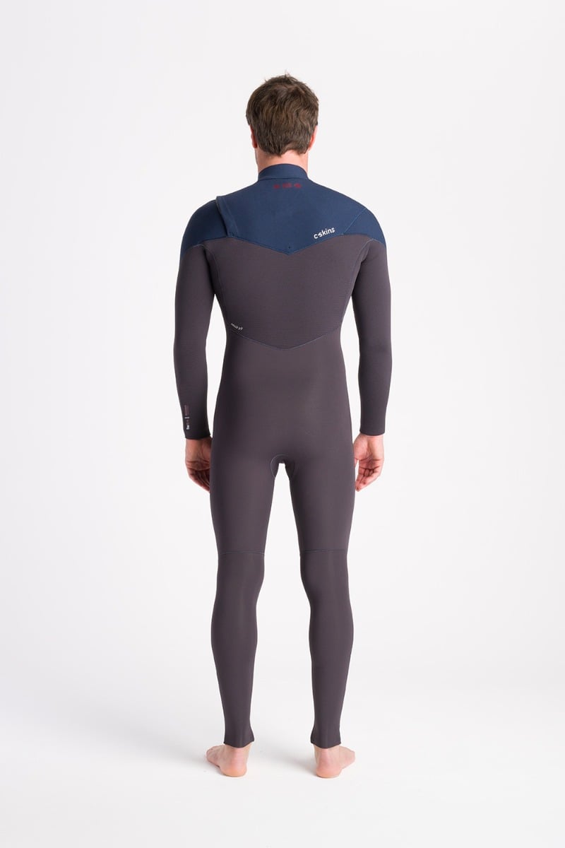 C-Skins NuWave ReWired 5/4mm Mens GBS Chest Zip Winter Wetsuit 2026 - Meteor X / Bluestone X