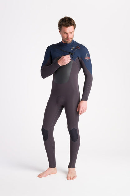 C-Skins NuWave ReWired 5/4mm Mens GBS Chest Zip Winter Wetsuit 2026 - Meteor X / Bluestone X