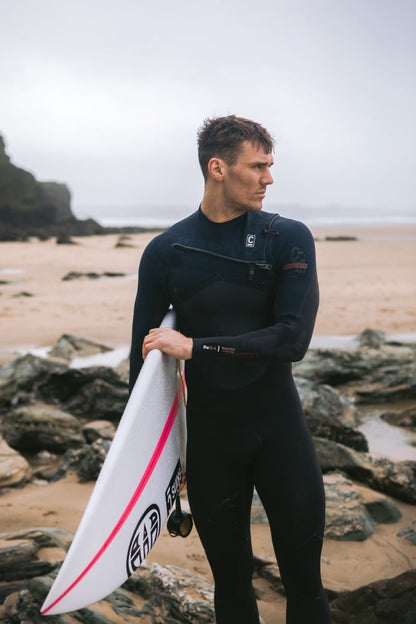 C-Skins NuWave ReWired 5/4mm Mens GBS Chest Zip Winter Wetsuit 2026 - Meteor X / Bluestone X
