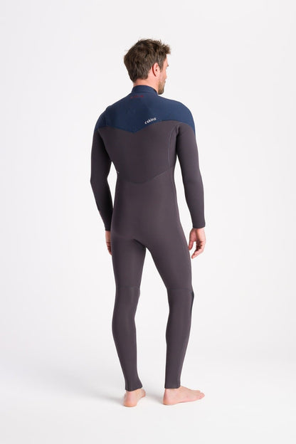 C-Skins NuWave ReWired 5/4mm Mens GBS Chest Zip Winter Wetsuit 2026 - Meteor X / Bluestone X