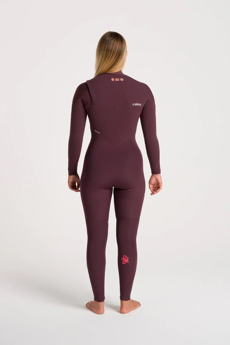 C-Skins NuWave ReWired 4/3mm Womens GBS Chest Zip Wetsuit 2025 - Rust