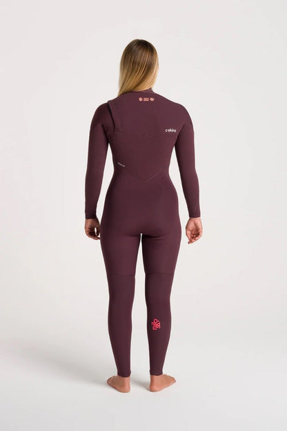C-Skins NuWave ReWired 4/3mm Womens GBS Chest Zip Wetsuit 2025 - Rust