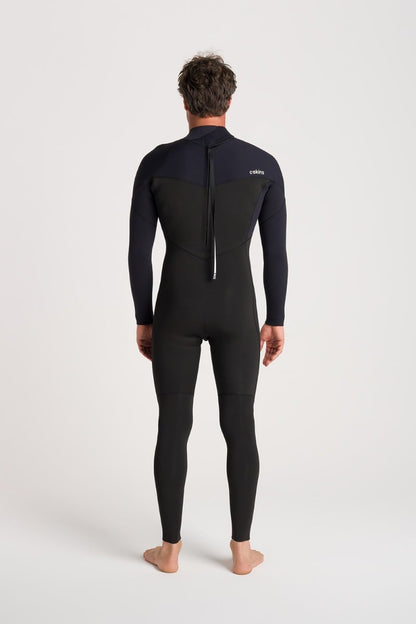 C-Skins NuWave Session 3/2mm Mens GBS Back Zip Wetsuit 2026 - Black / Warm Red