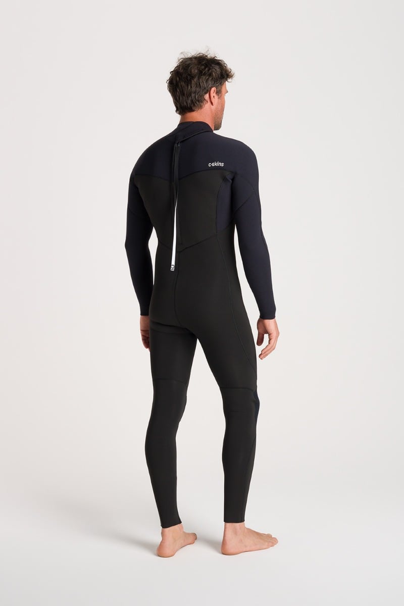 C-Skins NuWave Session 3/2mm Mens GBS Back Zip Wetsuit 2026 - Black / Warm Red
