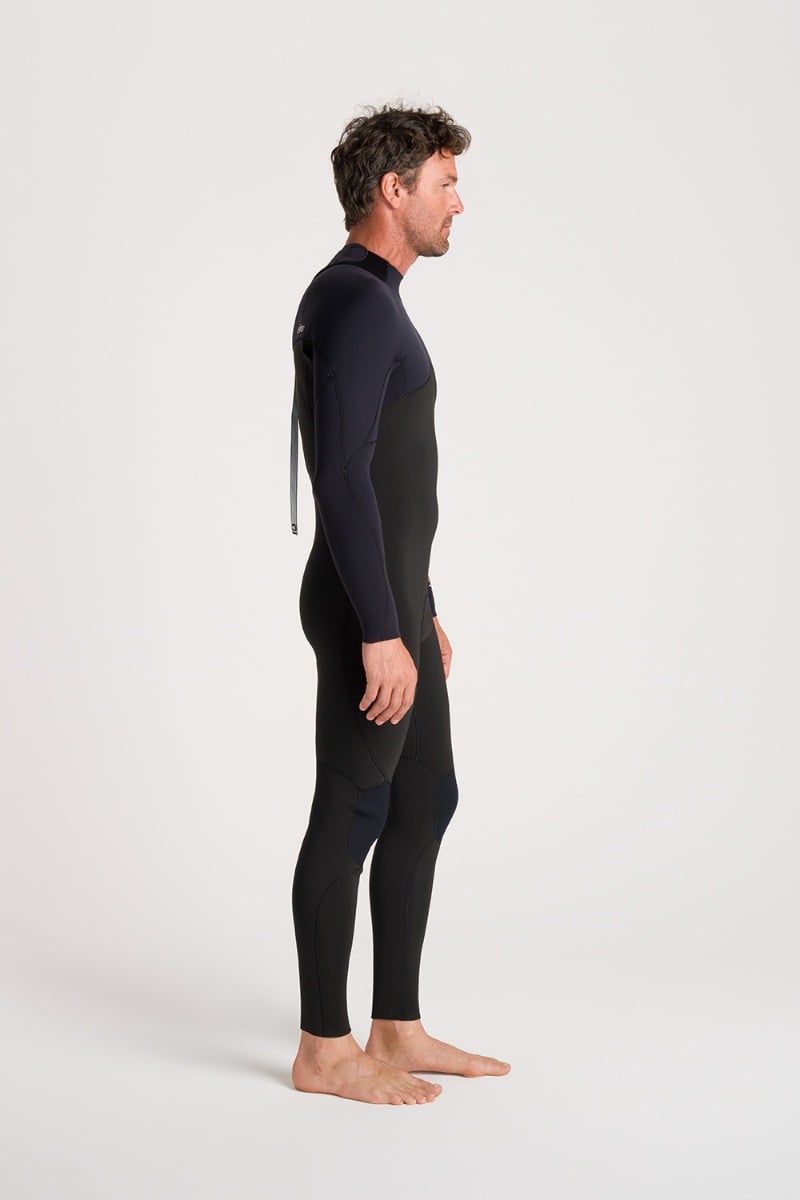 C-Skins NuWave Session 3/2mm Mens GBS Back Zip Wetsuit 2026 - Black / Warm Red