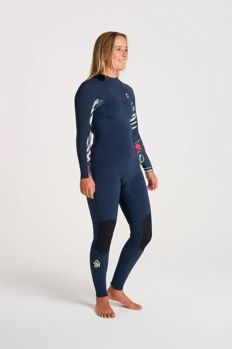 C-Skins NuWave Solace 4/3mm Womens GBS Back Zip Wetsuit 2026 - Bluestone