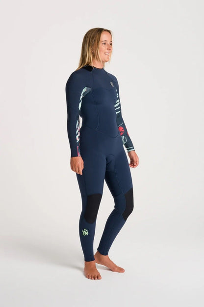 C-Skins NuWave Solace 4/3mm Womens GBS Back Zip Wetsuit 2026 - Bluestone