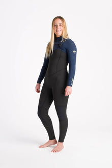 C-Skins NuWave Solace 5/4/3mm Women's Chest Zip Wetsuit - Black / Bluestone / Cool Green
