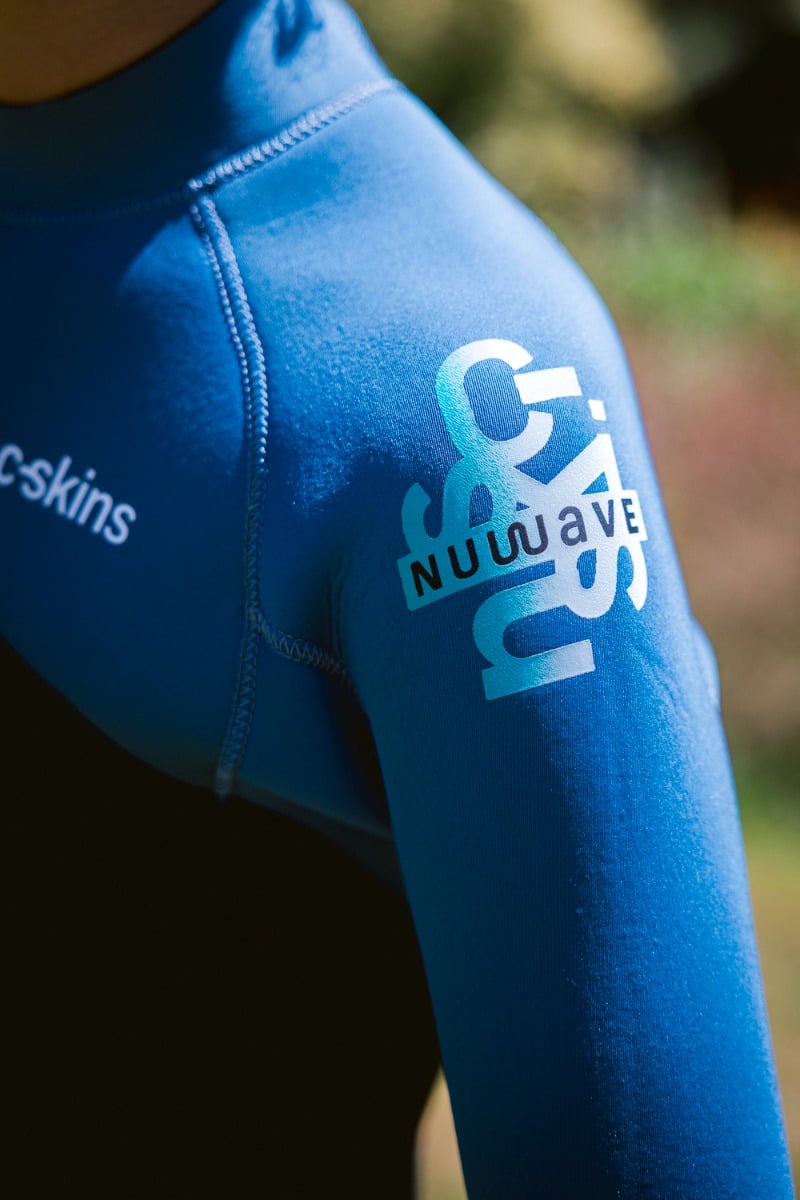 C-Skins NuWave Legend 5/4mm Junior GBS Back Zip Wetsuit 2026 - Black / Steel Blue / Aqua