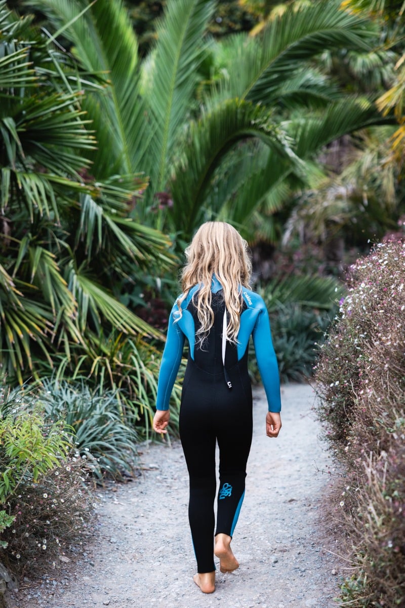 C-Skins NuWave Legend 5/4mm Junior GBS Back Zip Wetsuit 2026 - Black / Steel Blue / Aqua