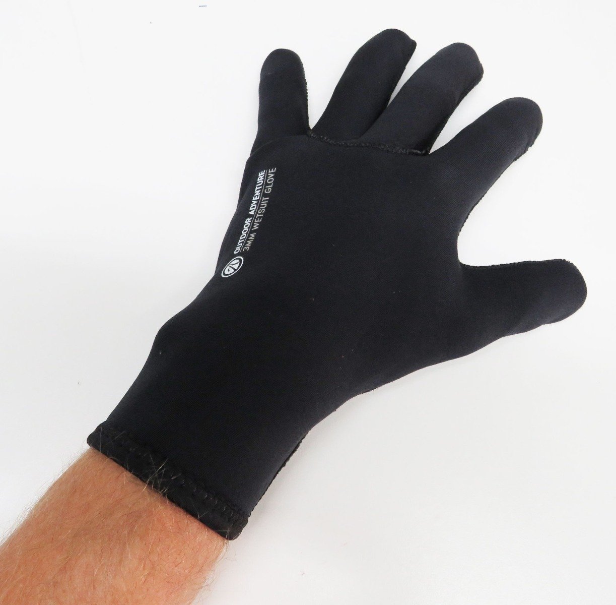 Outdoor Adventure 3mm Wetsuit Gloves - Black -  Gloves on