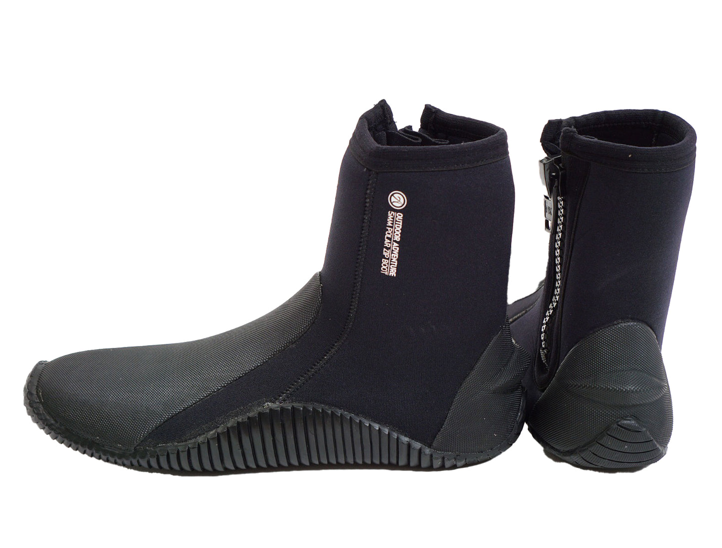 Outdoor Adventure 5mm Zipped Wetsuit Boots - Black