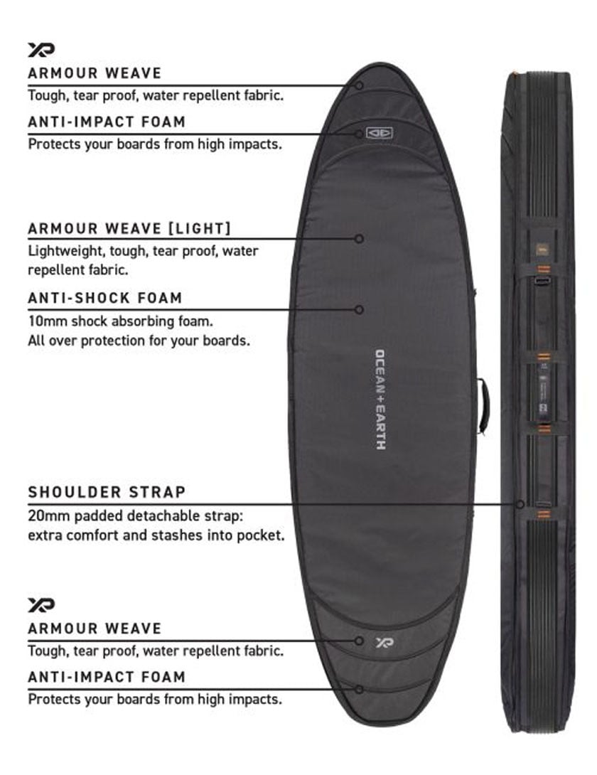 Ocean & Earth Hypa 10mm Double Shortboard Bag