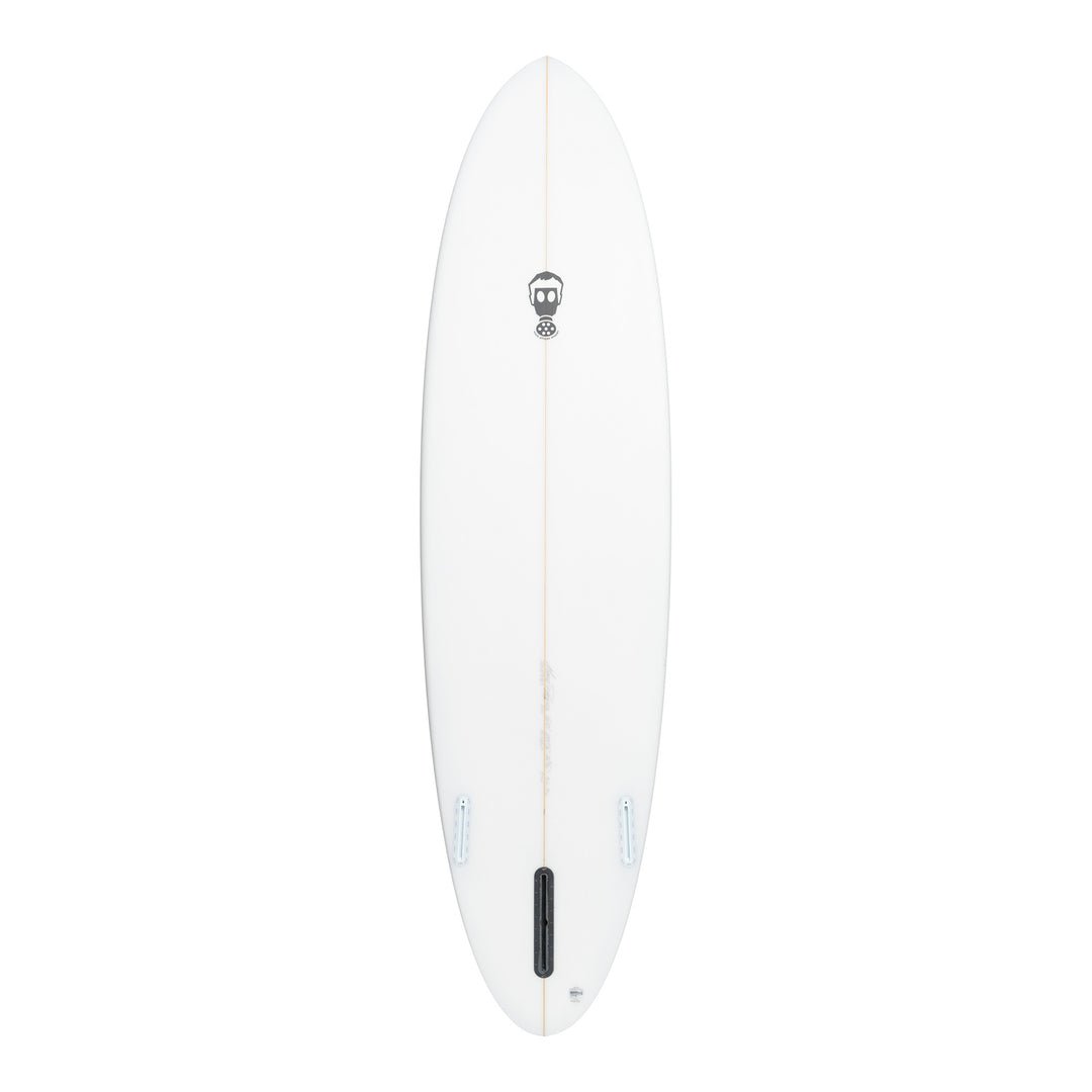 Mark Phipps One Bad Egg Mini Mal Surfboard - White