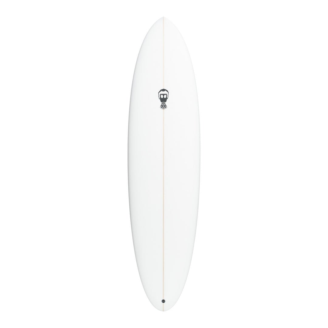 Mark Phipps One Bad Egg Mini Mal Surfboard in White