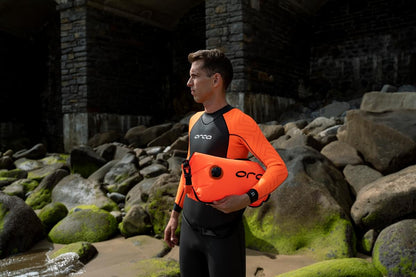 Orca Vitalis Hi-Vis Men's Openwater Swim Wetsuit 2024 - Black/Orange