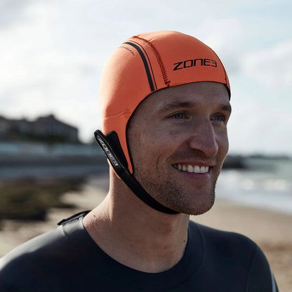 ZONE3 Neoprene Swim Cap - Hi Vis Orange