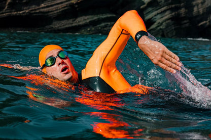 Orca Vitalis Hi-Vis Men's Openwater Swim Wetsuit 2024 - Black/Orange