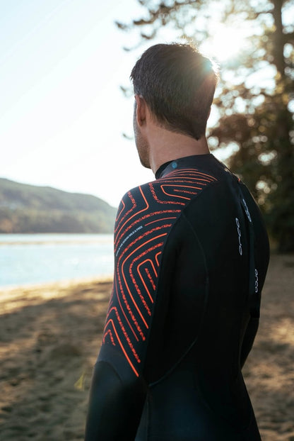 Orca Vitalis Thermal Men's Openwater Swim Wetsuit 2025 - Black/Orange