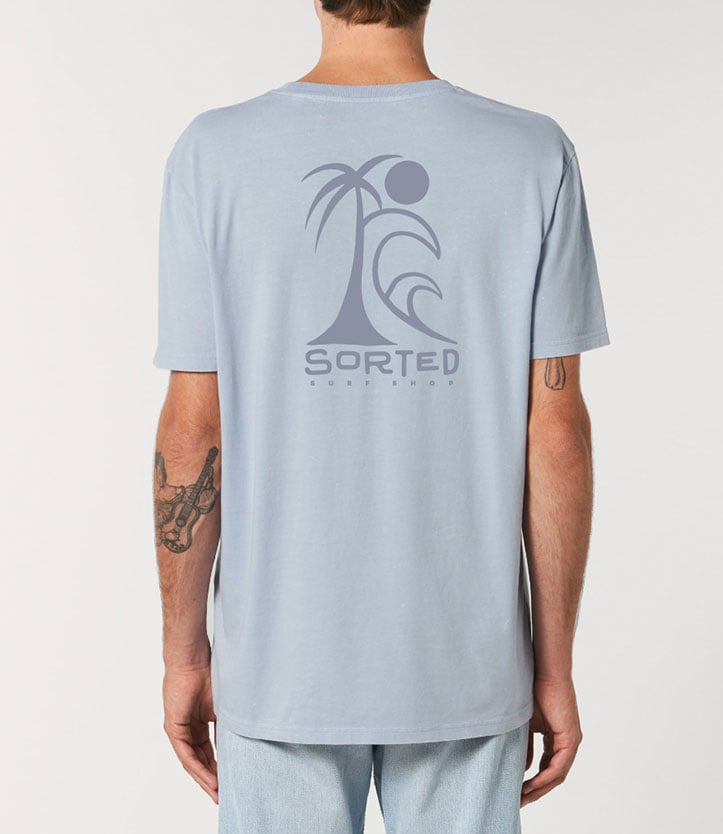 Sorted Surf Shop Unisex Purple Palm in Vintage Blue