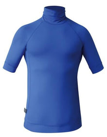 C Skins UV Junior Short Sleeve Blank Rash Vest - Blue