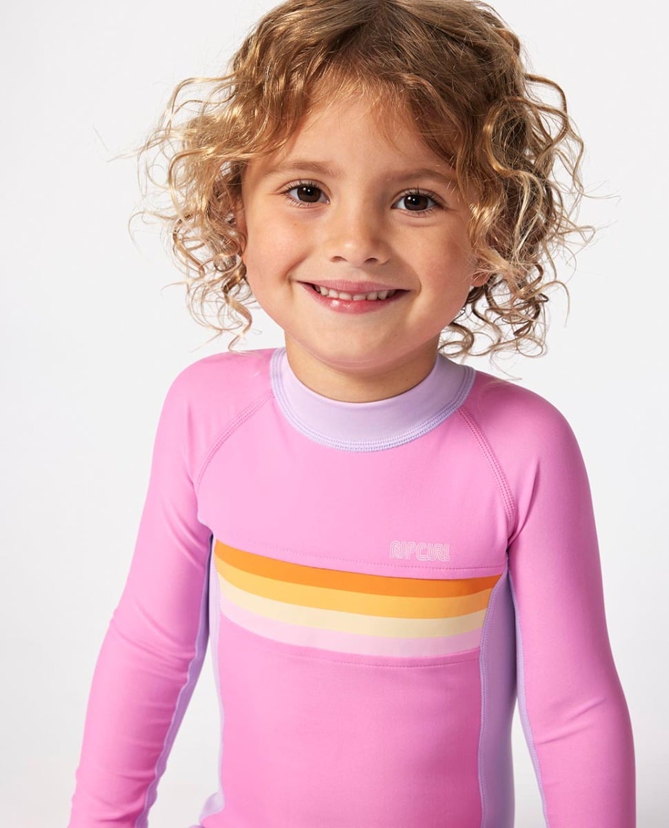 Rip Curl Rainbow Tide Girls Springsuit - Bright Pink | Wetsuit Centre