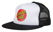 Santa Cruz Classic Dot Mesh Cap in White/Black