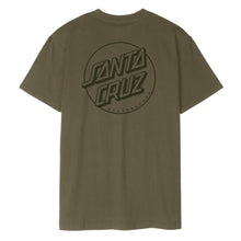 Santa Cruz Tonal Opus Dot Stripe T-Shirt in Uniform Green