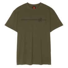 Santa Cruz Tonal Opus Dot Stripe T-Shirt - Uniform Green