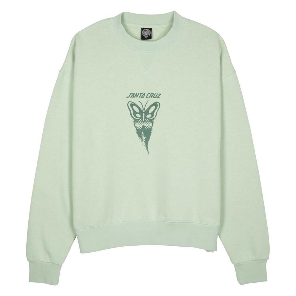 Santa Cruz Asp Butterfly Crew Jumper in Pale Sage Wash