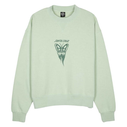 Santa Cruz Asp Butterfly Crew Jumper in Pale Sage Wash