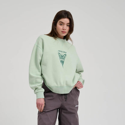 Santa Cruz Asp Butterfly Crew Jumper - Pale Sage Wash