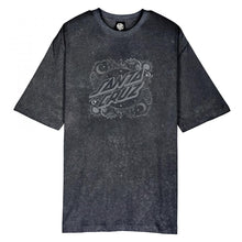 Santa Cruz Ornate Dot Front Womens Oversized Tee - Black Acid Wash