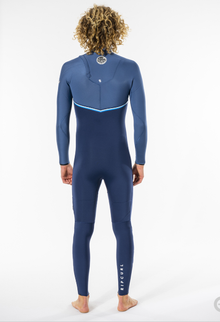 Rip Curl Flashbomb 4/3mm Mens Zip Free Wetsuit - Blue - Back