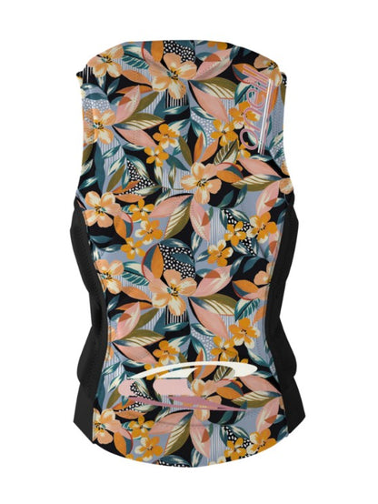 O'Neill Girls Slasher Comp Impact Vest - Demi Floral / Black