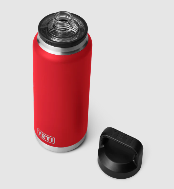Yeti Rambler 36oz Bottle With Chug Cap - Rescue Red