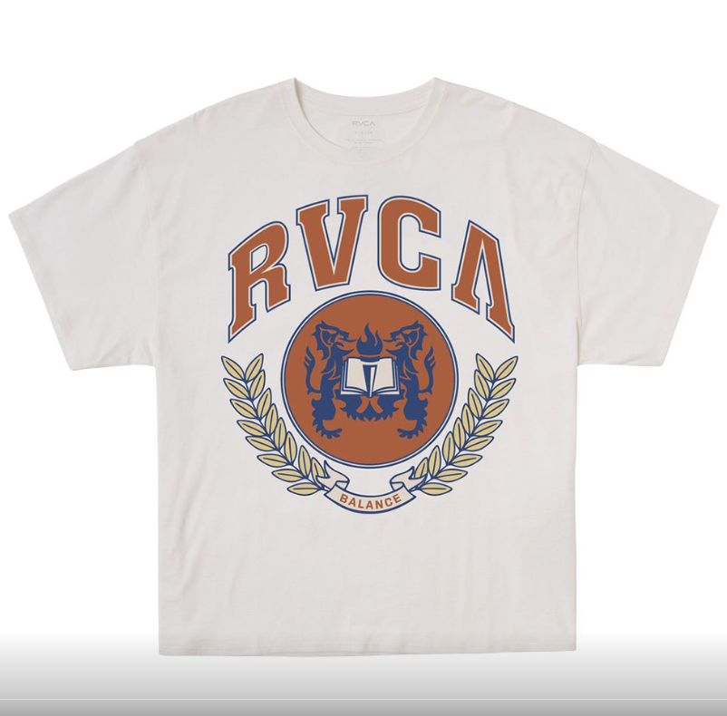 RVCA Varsity Short Sleeve Women's T-Shirt - Vintage White
