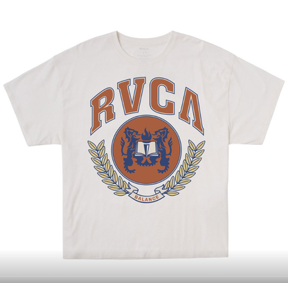 RVCA Varsity Short Sleeve Women's T-Shirt - Vintage White