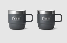 Yeti Rambler 6oz Espresso 2 Pack Stackable Cups - Charcoal