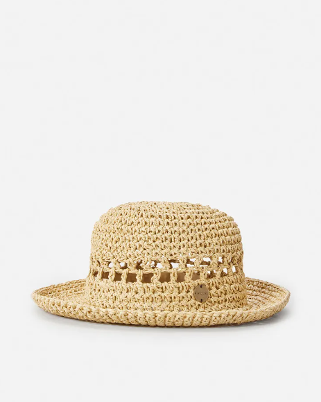 Rip Curl Essentials Crochet Womens Bucket Hat - Natural