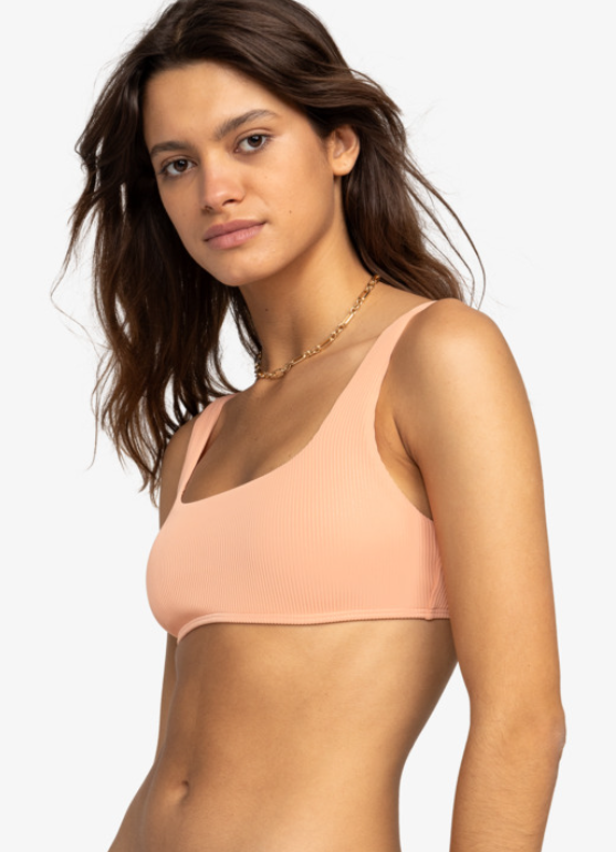 Roxy Rib Roxy Love The Glassy Women's Bikini Top - Salmon