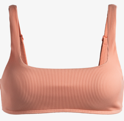 Roxy Rib Roxy Love The Glassy Women's Bikini Top - Salmon