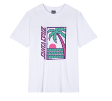 Santa Cruz Palm Strip Womens T-Shirt - White
