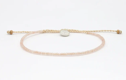 Pineapple Island Ka'anapali Frosted Glass Beaded Bracelet - Peach