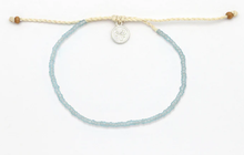 Pineapple Island Ka'anapali Frosted Glass Beaded Anklet - Light Blue