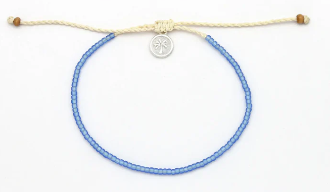 Pineapple Island Ka'anapali Frosted Glass Beaded Bracelet - Blue