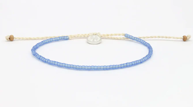 Pineapple Island Ka'anapali Frosted Glass Beaded Bracelet - Blue